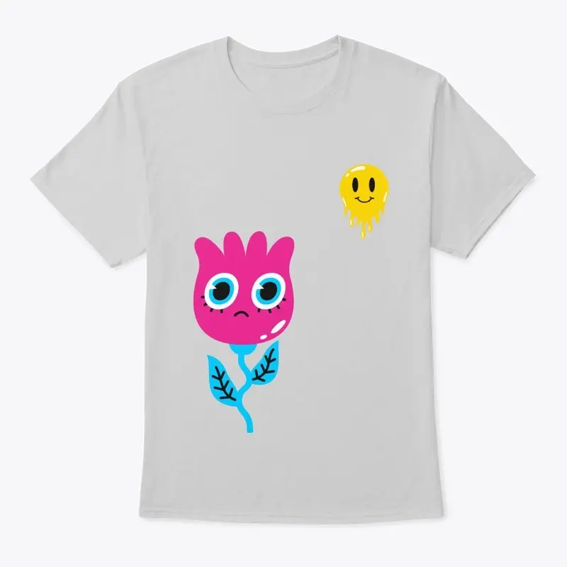 happy face floer tee